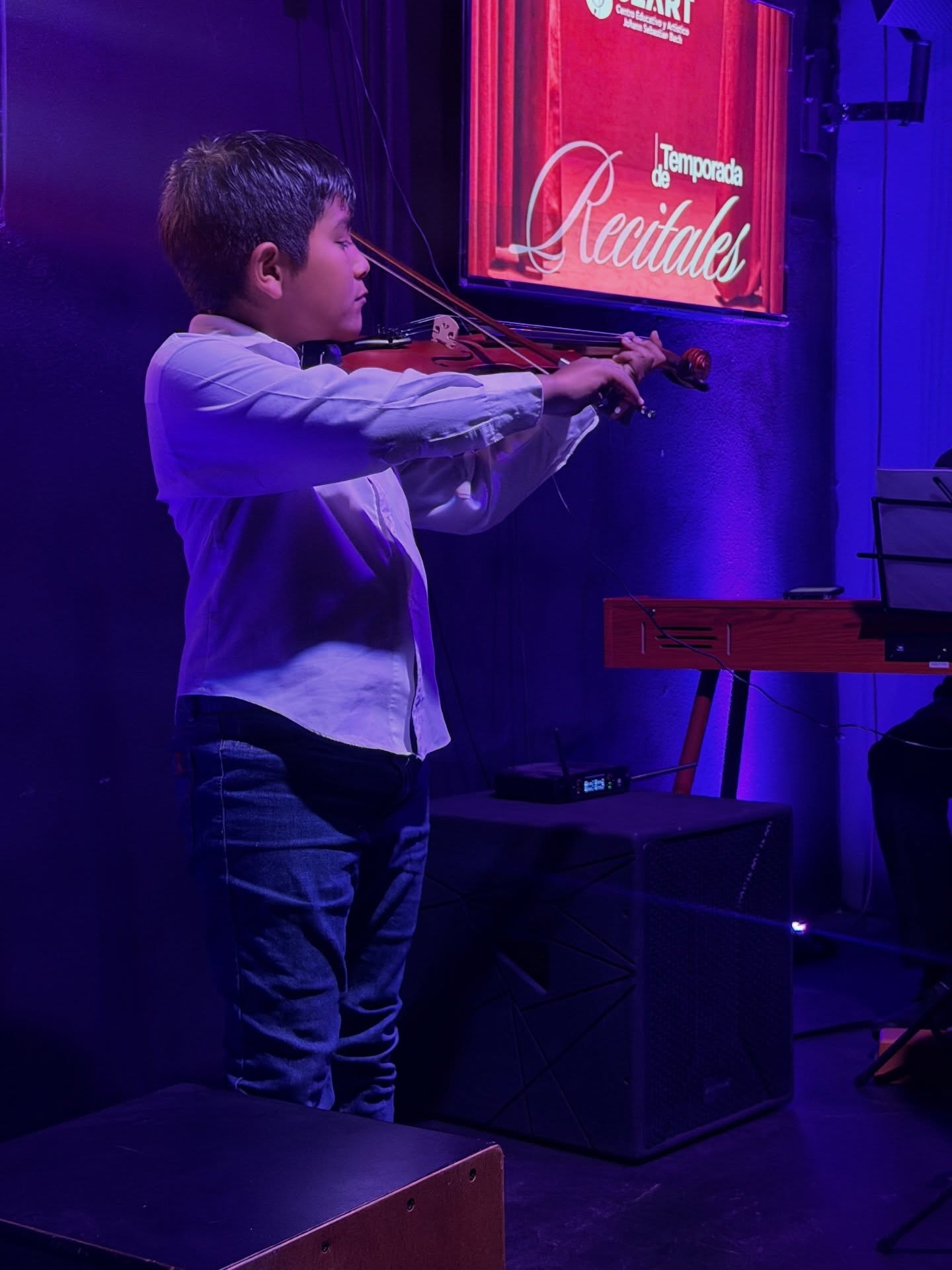 Alumno violín recital CEART